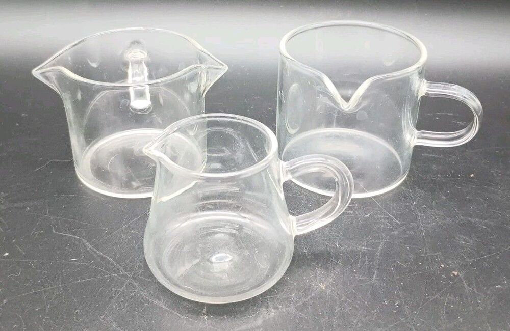 Glass Creamer Pitchers Spout Double Spout Espresso Fancy Coffee